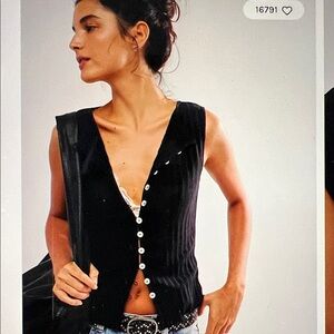 Free People Tilly’s Vest Sleeveless Button-Down